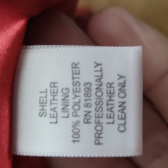 D&Co  Red Leather Blazer Size L - Picture 6 of 6